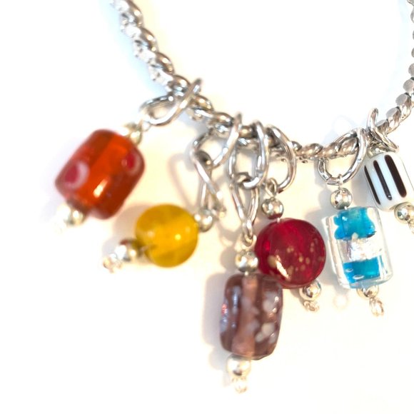 Bracelet with Murano Glass, silver plated "Candy Summer I" by Patricia Adelson - Picture 2 of 3